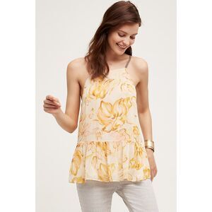 ANTHROPOLOGIE HD In Paris Joselyn‎ Chiffon Watercolor Floral Cami Blouse Small
